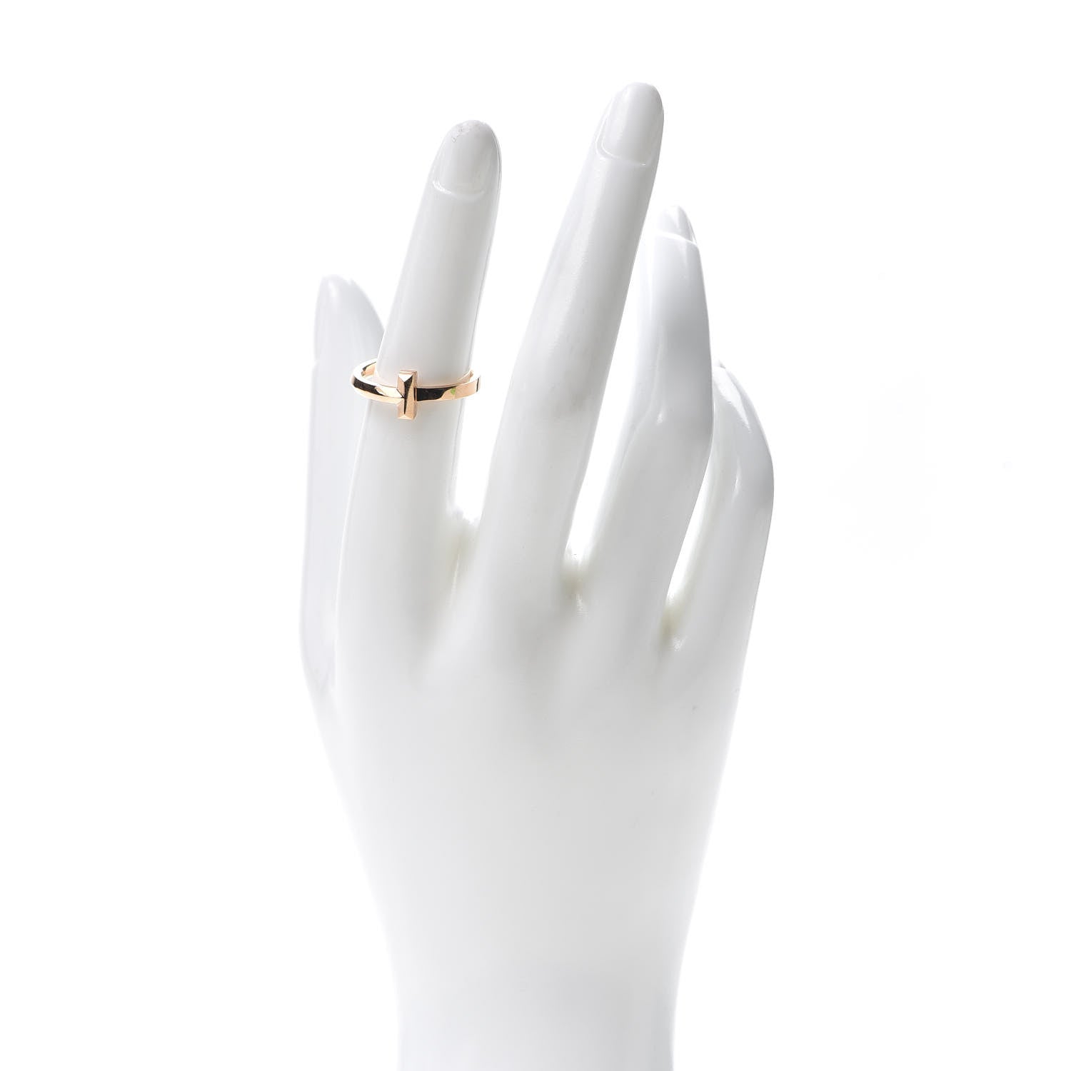 Tiffany 18K Rose Gold T T1 Ring 54 7 2 of 4