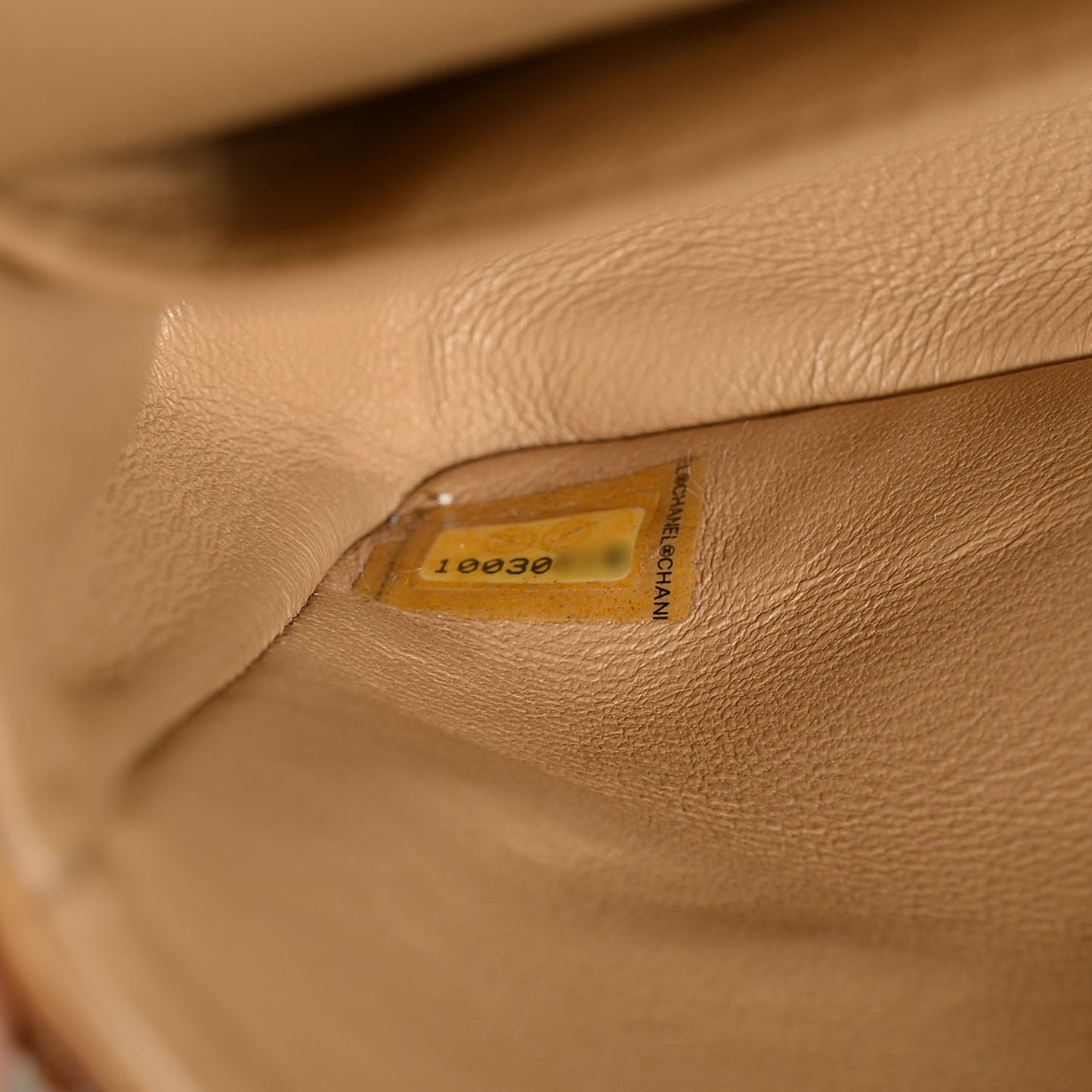 Tweed Quilted Medium Double Flap Brown Gold