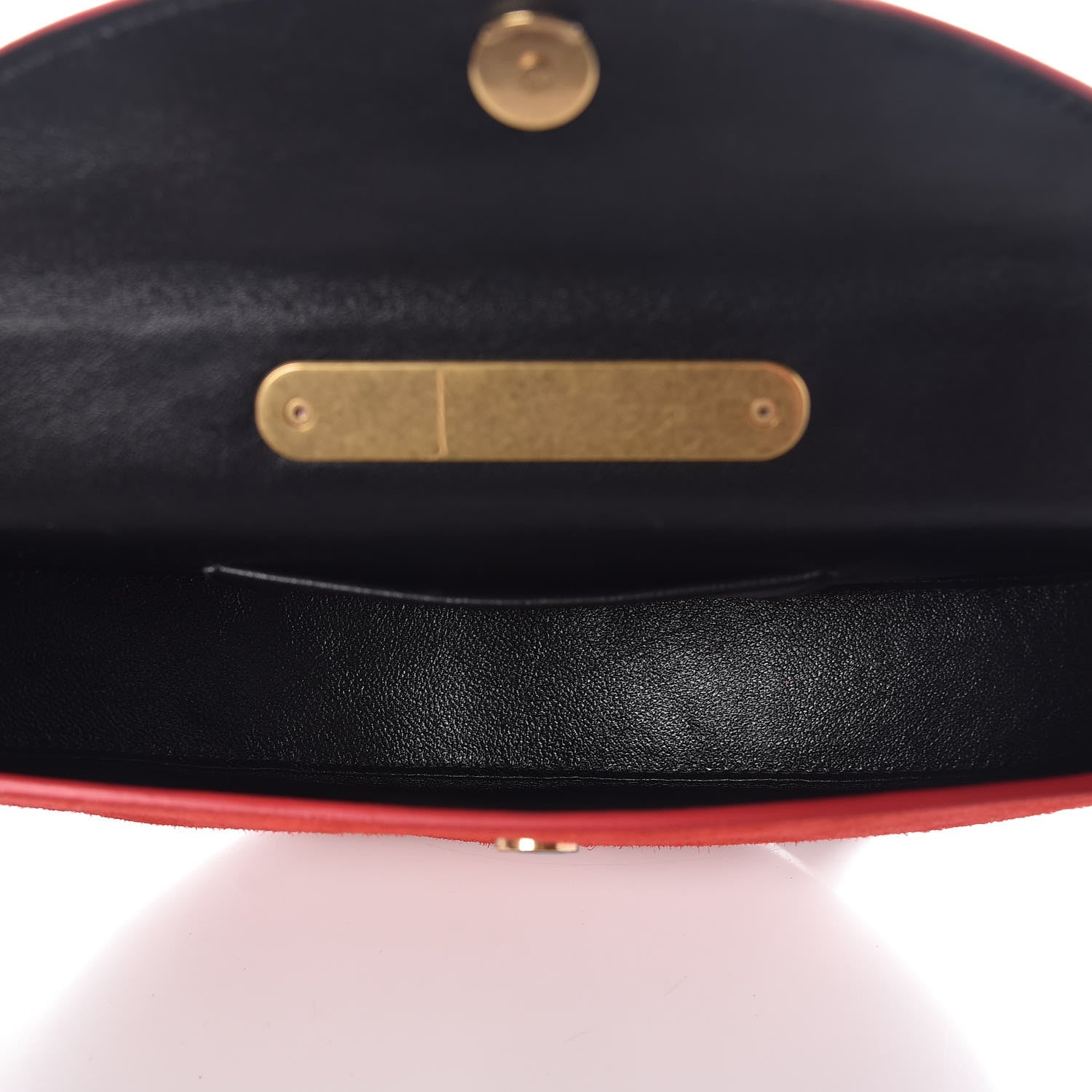 Balenciaga Suede Opera Clutch Bag Red 7 of 8