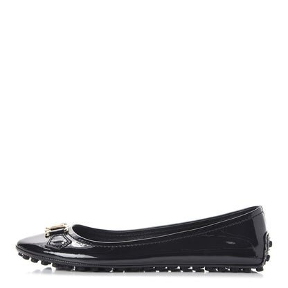 Louis Vuitton Patent Calfskin Oxford Ballerina Flats 38.5 Black 1 of 8