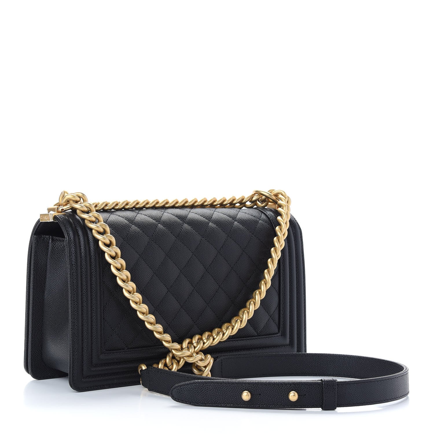 Chanel Caviar Quilted Medium Boy Flap Black 3 of 9