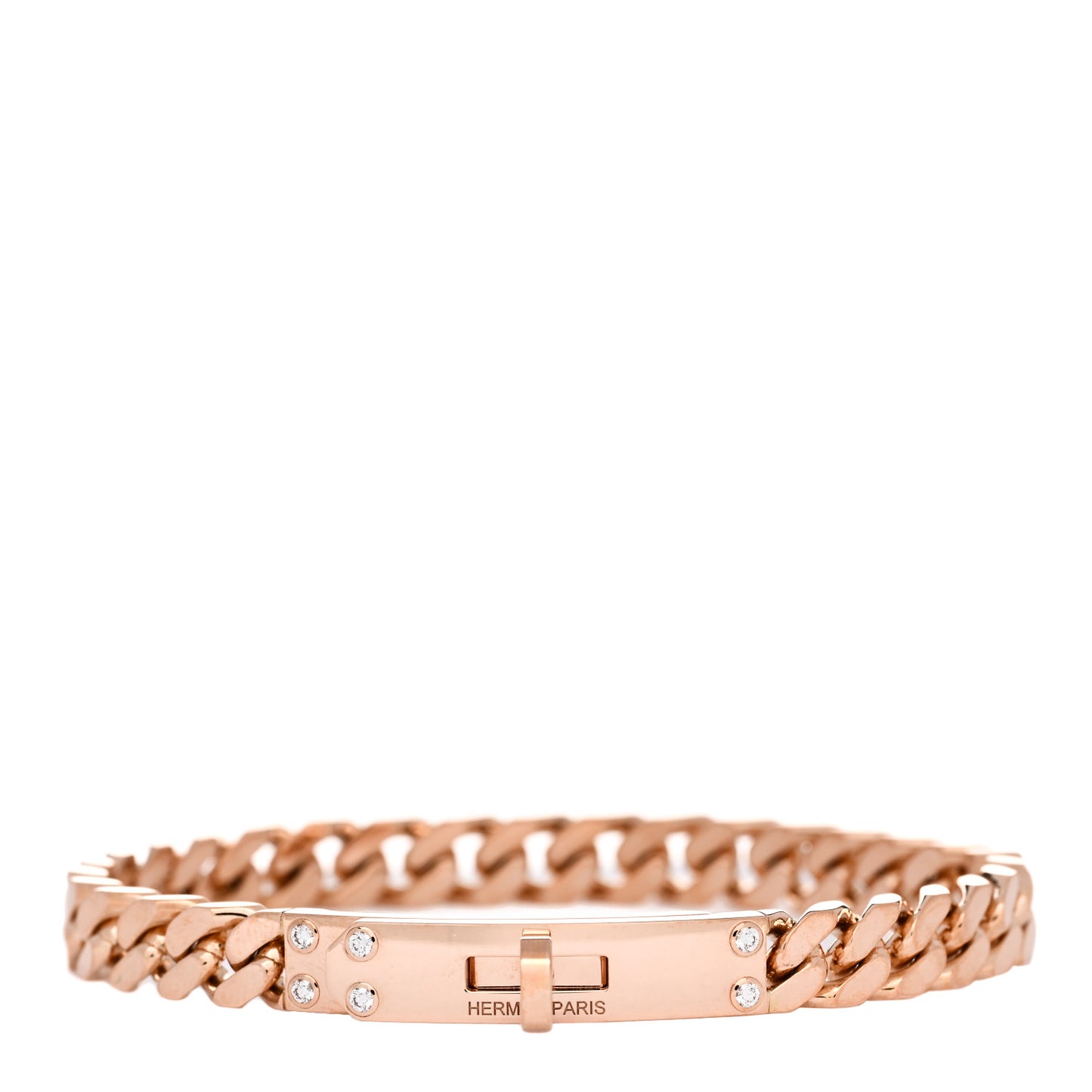 18K Rose Gold Diamond PM Kelly Chaine Bracelet ST
