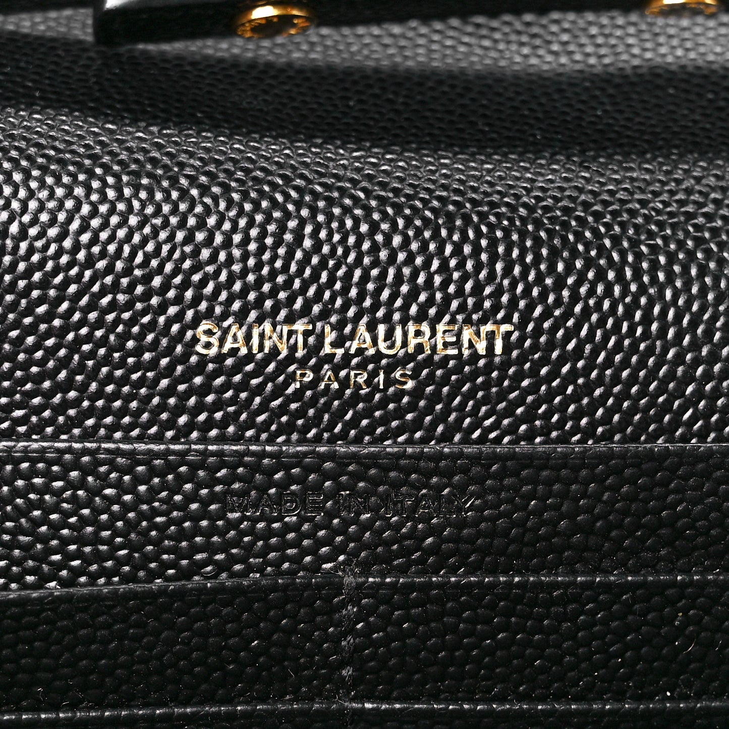 Grain De Poudre Matelasse Chevron Monogram Chain Wallet Black