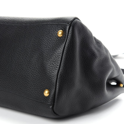 Prada Vitello Daino Top Handle Tote Black 8 of 8