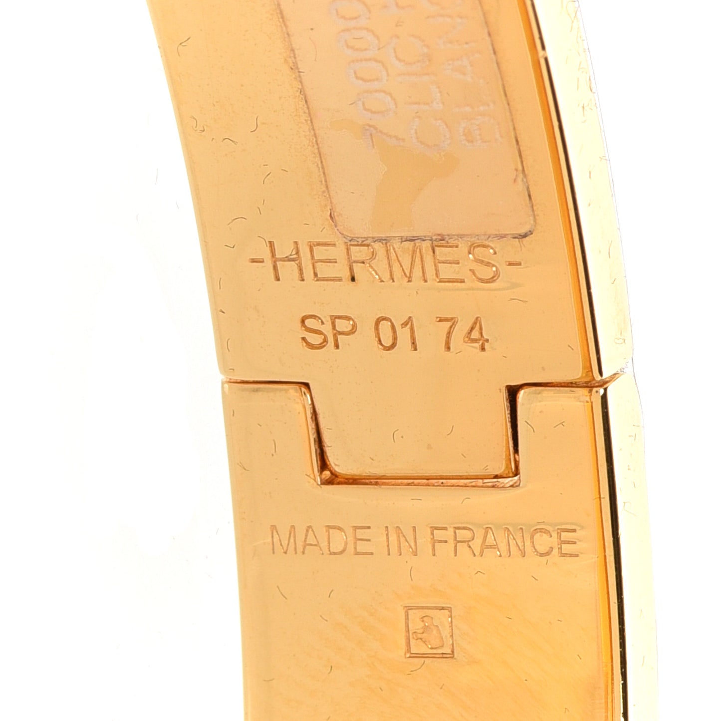 Enamel Narrow Clic Clac H Bracelet PM White