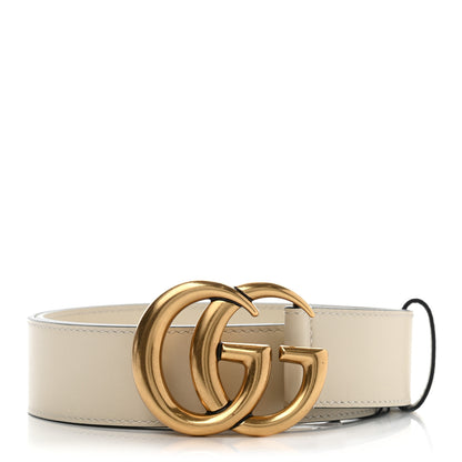 Gucci Calfskin Double G 40mm Belt 80 32 Mystic White 1 of 5
