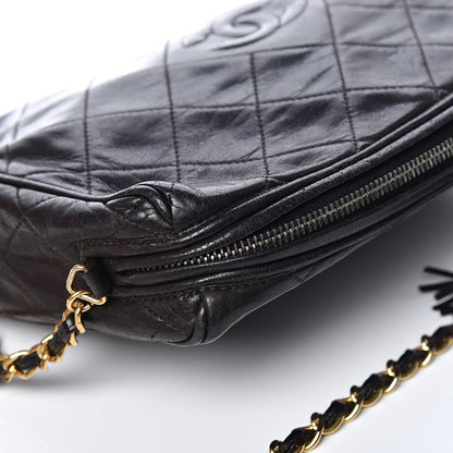 Chanel Lambskin Quilted CC Tassel Camera Case Black 16 of 19