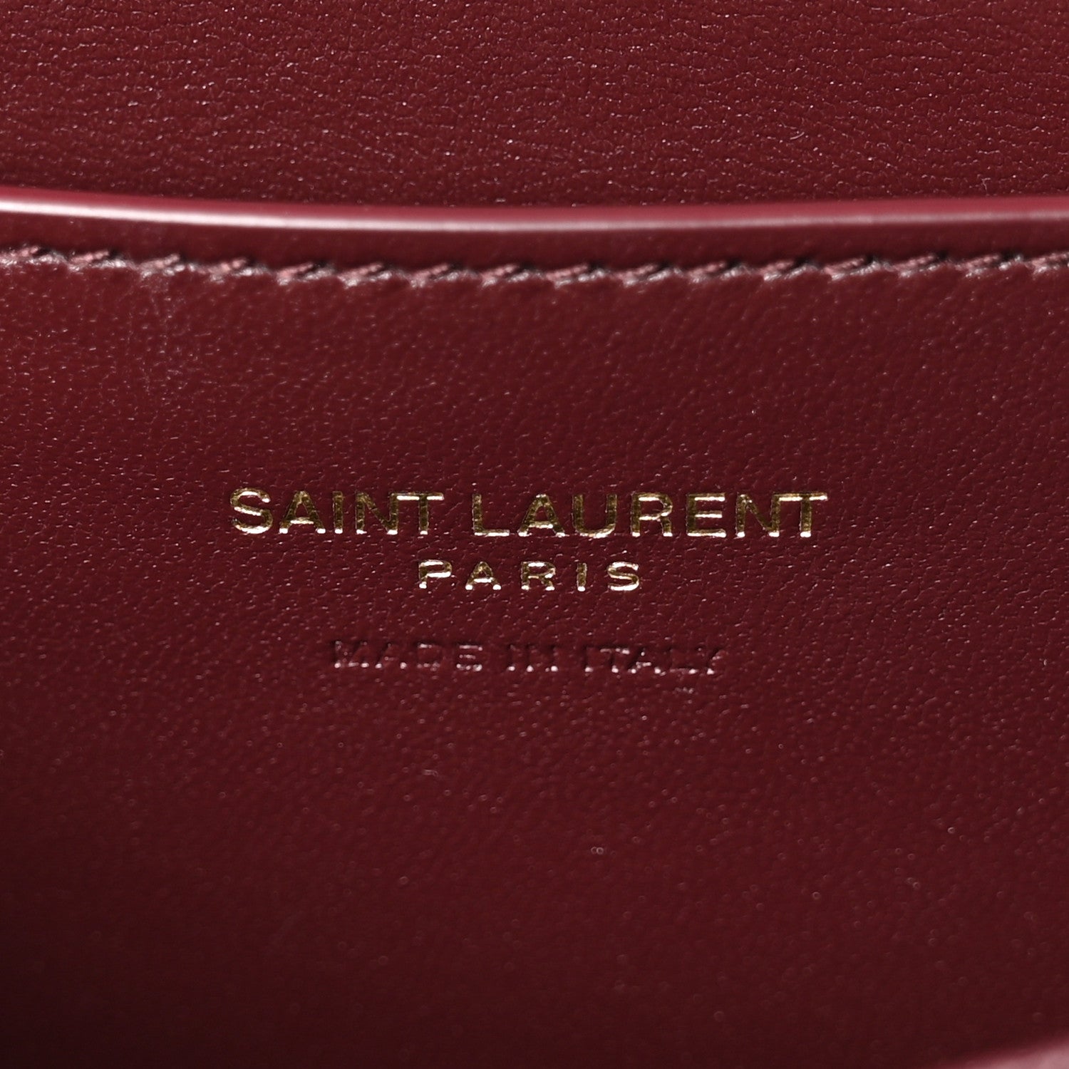 Saint Laurent Box Calfskin Mini Voltaire Top Handle Bag Cabernet 6 of 10