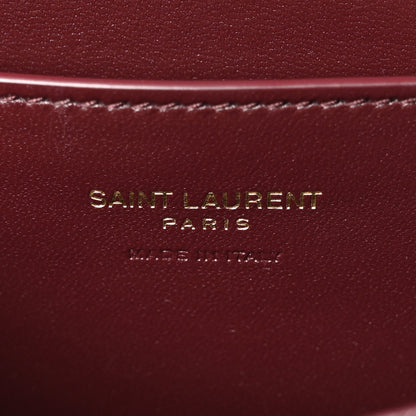 Saint Laurent Box Calfskin Mini Voltaire Top Handle Bag Cabernet 6 of 10