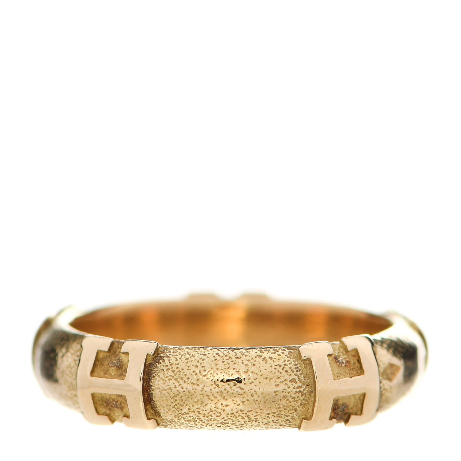 Hermes 18K Yellow Gold H Ring 50 5.25 3 of 6