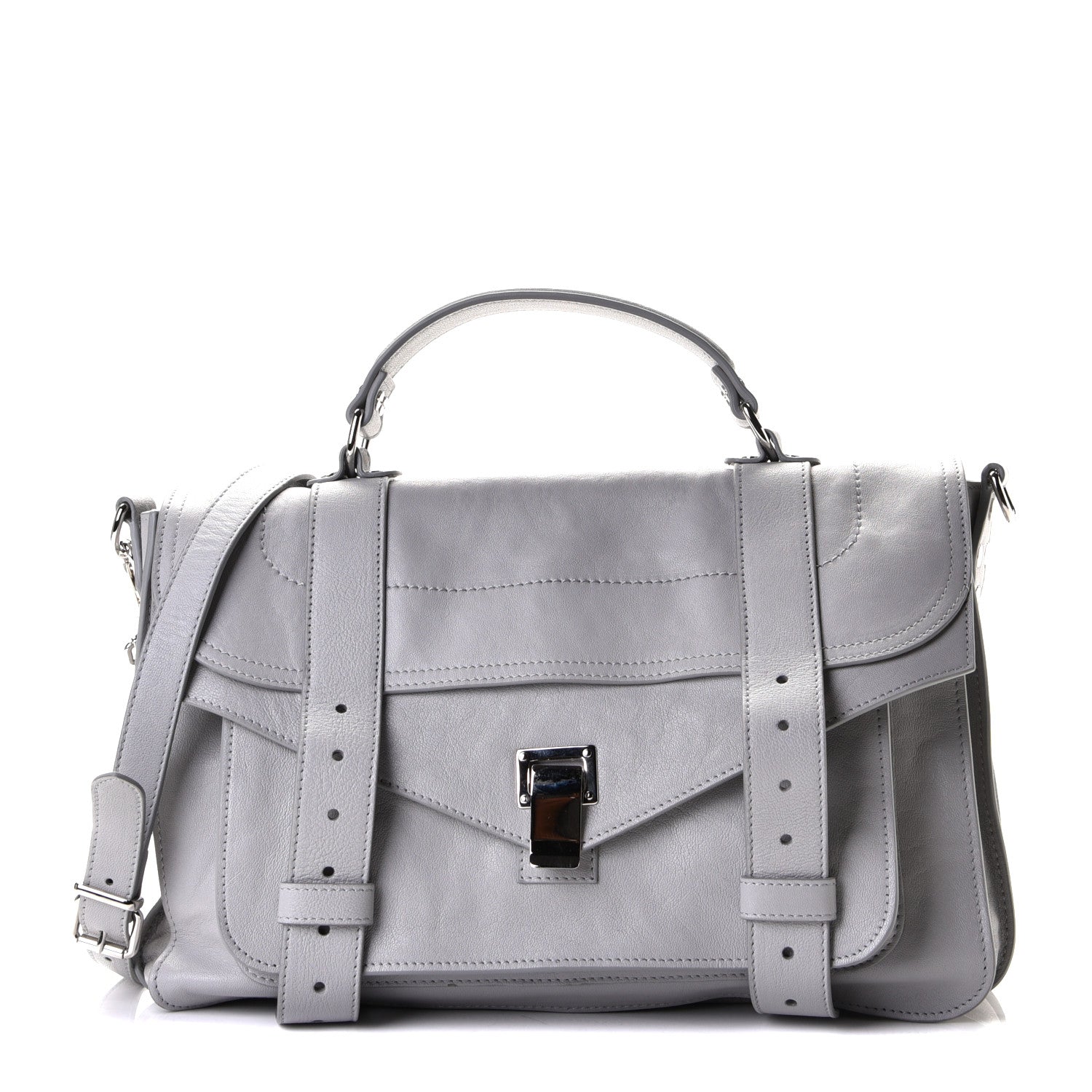 Proenza Schouler Lambskin Medium PS1 Satchel Concrete Grey 1 of 6