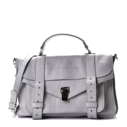 Proenza Schouler Lambskin Medium PS1 Satchel Concrete Grey 1 of 6