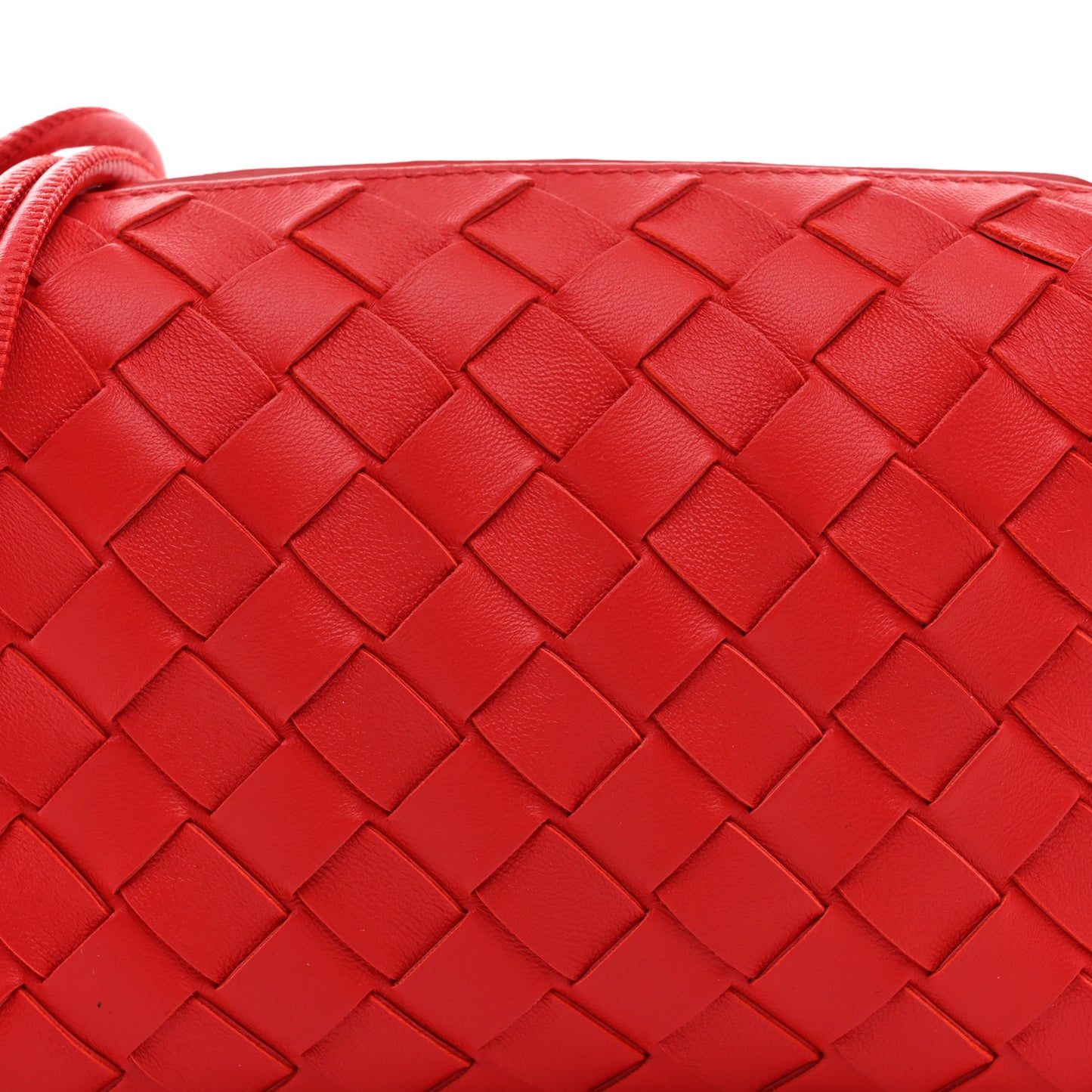 Nappa Intrecciato Mini Loop Camera Bag Apple Candy