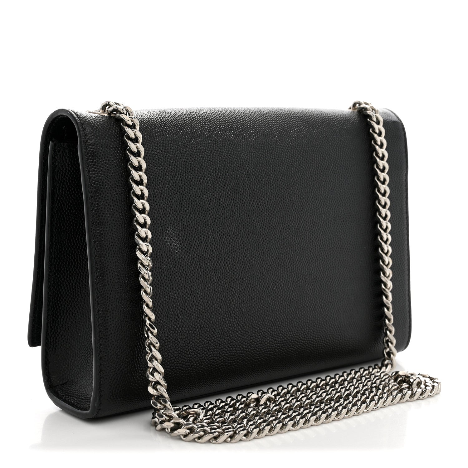 Saint Laurent Grain De Poudre Small Monogram Kate Satchel Black 3 of 14