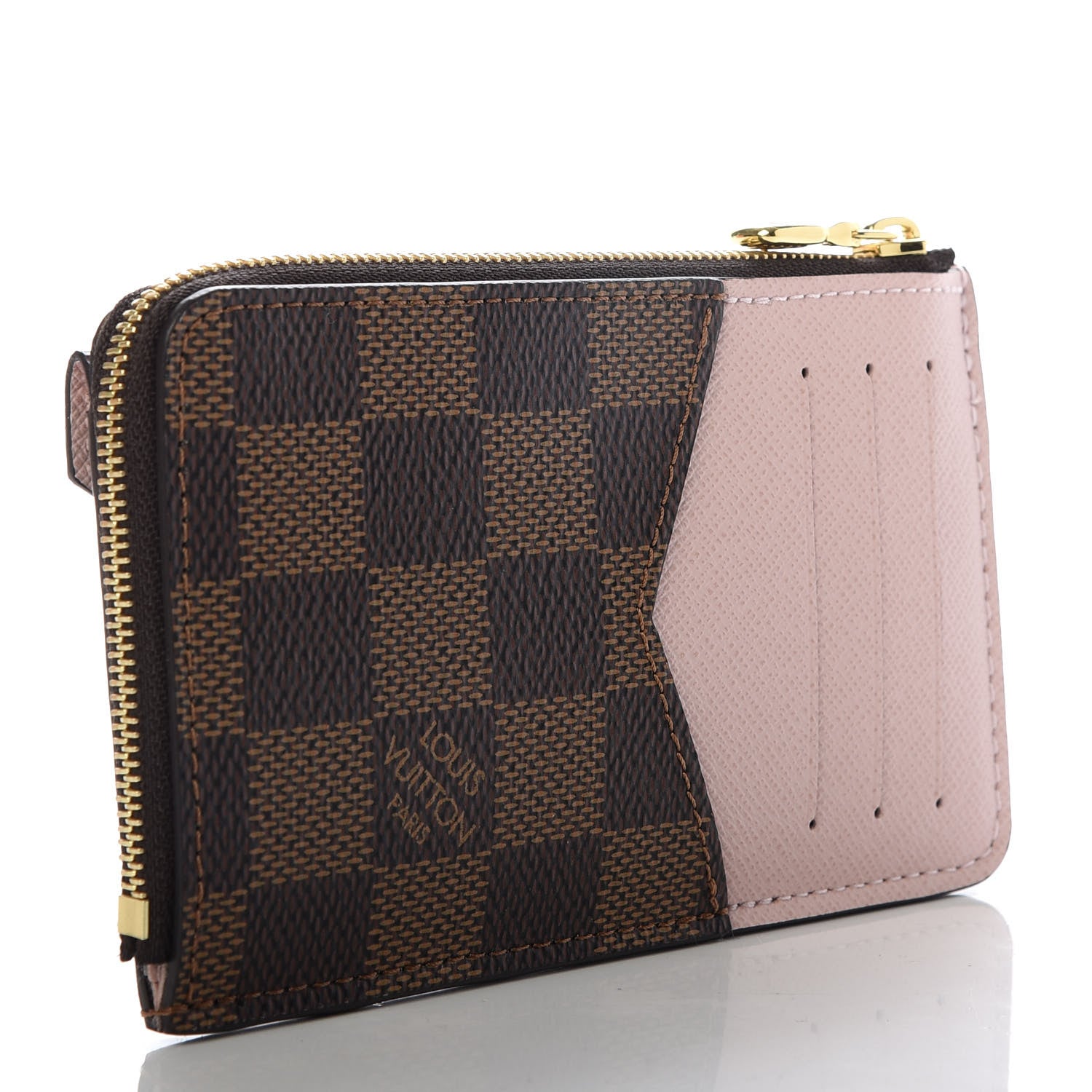 Louis Vuitton Damier Ebene Recto Verso Card Holder Rose Ballerine 3 of 7