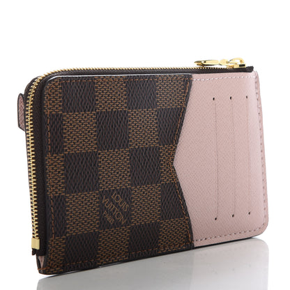 Louis Vuitton Damier Ebene Recto Verso Card Holder Rose Ballerine 3 of 7