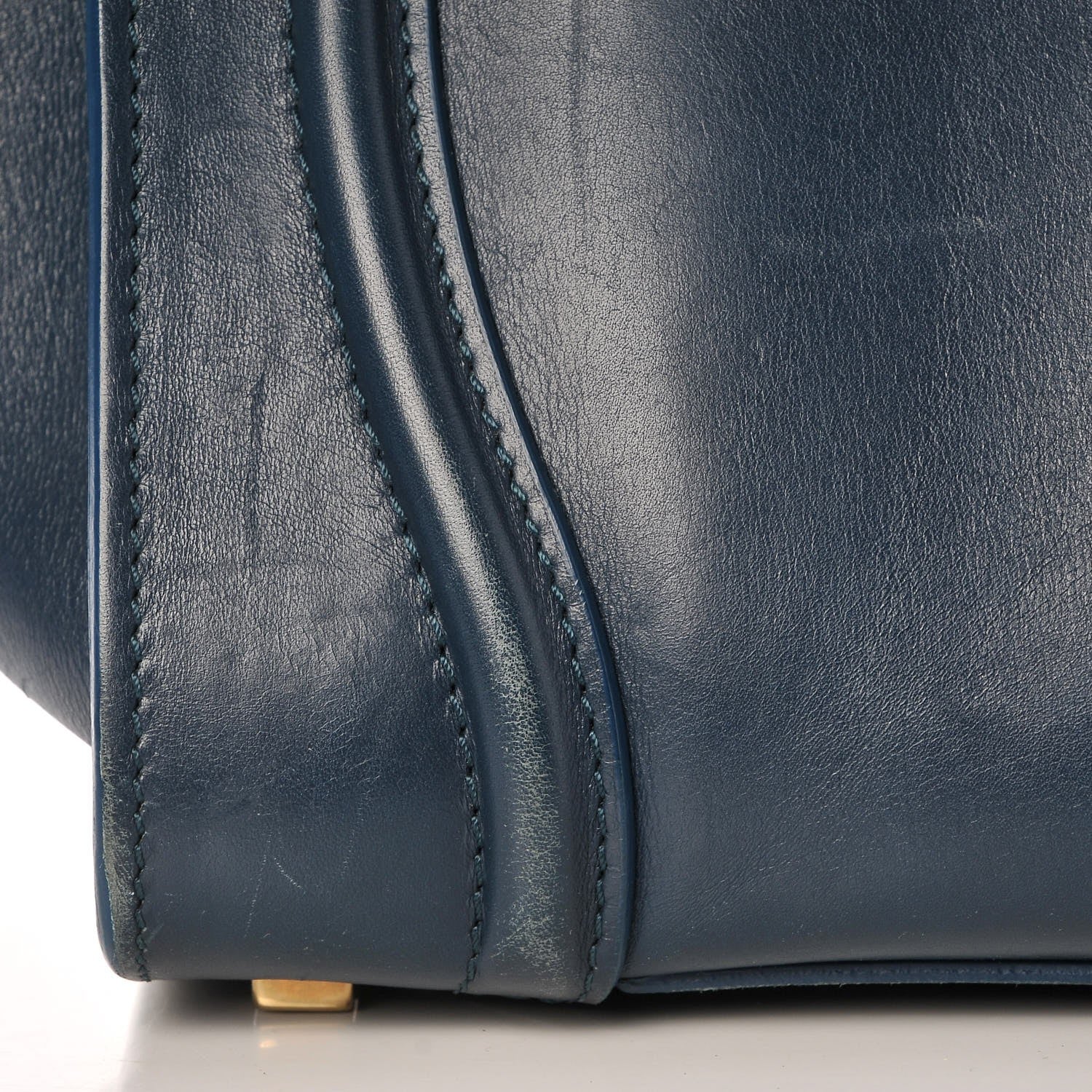 Celine Drummed Calfskin Mini Luggage Orage 13 of 21