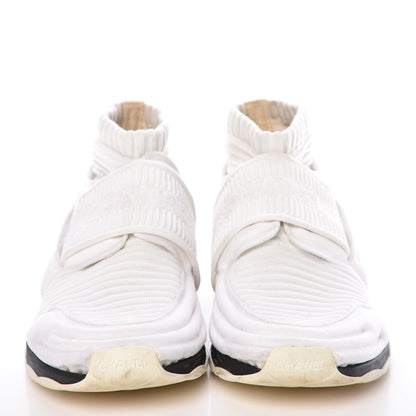 Chanel Stretch Fabric CC Sneakers 38 White 2 of 18