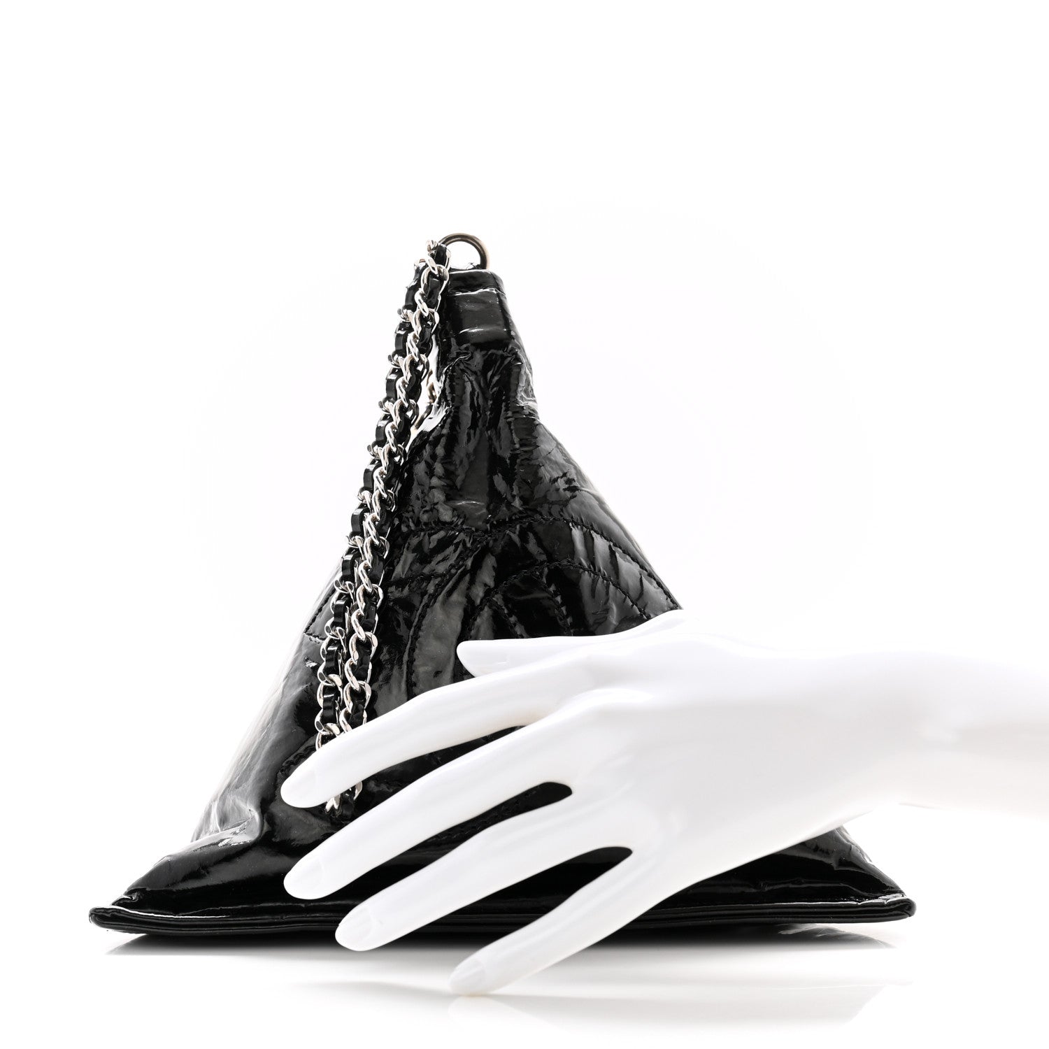 Chanel Patent Small Bonbons Wristlet Black 2 of 7