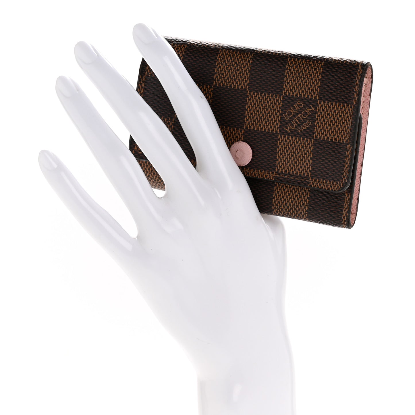 Damier Ebene Multicles 6 Key Holder Rose Ballerine