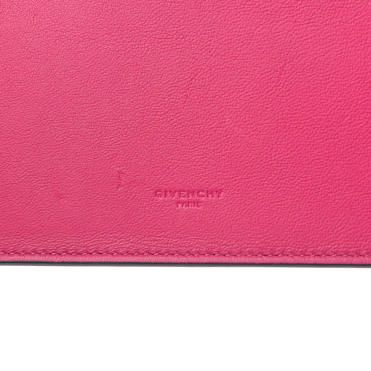 Lambskin Emblem Chain Wallet Cyclamen