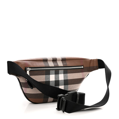 Burberry E-canvas Check Bum Bag Dark Birch Brown 3 of 9