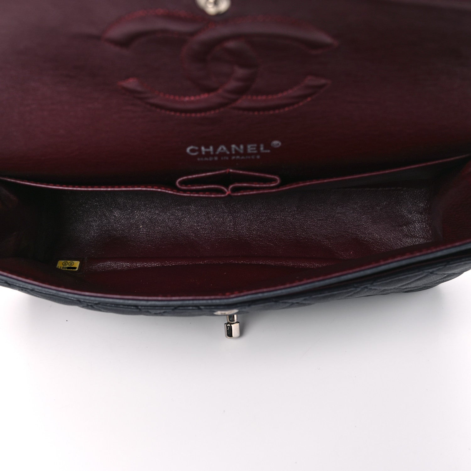 Chanel Lambskin Quilted Medium Double Flap Bijoux Chain Navy 4 of 23