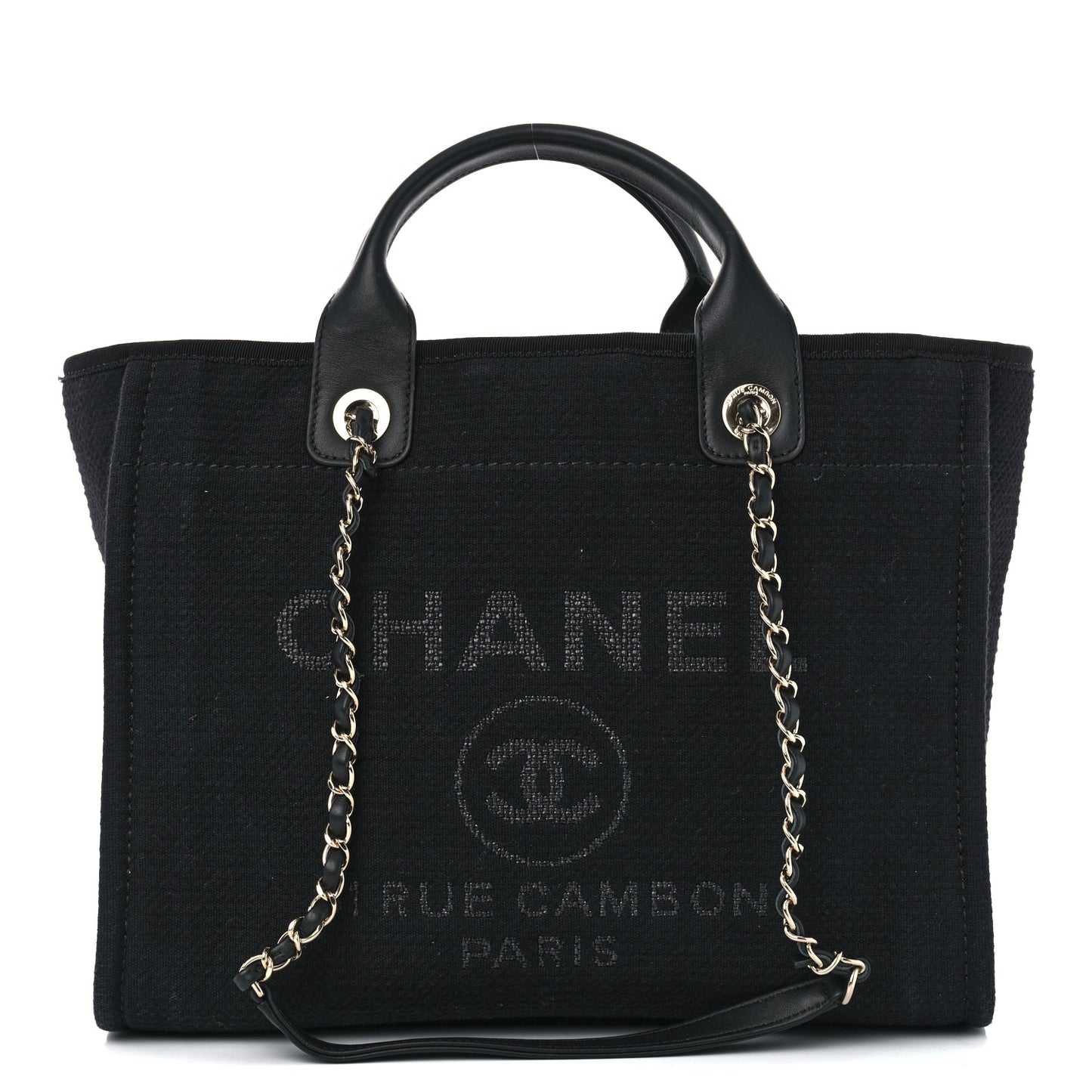 Mixed Fibers Medium Deauville Tote Black