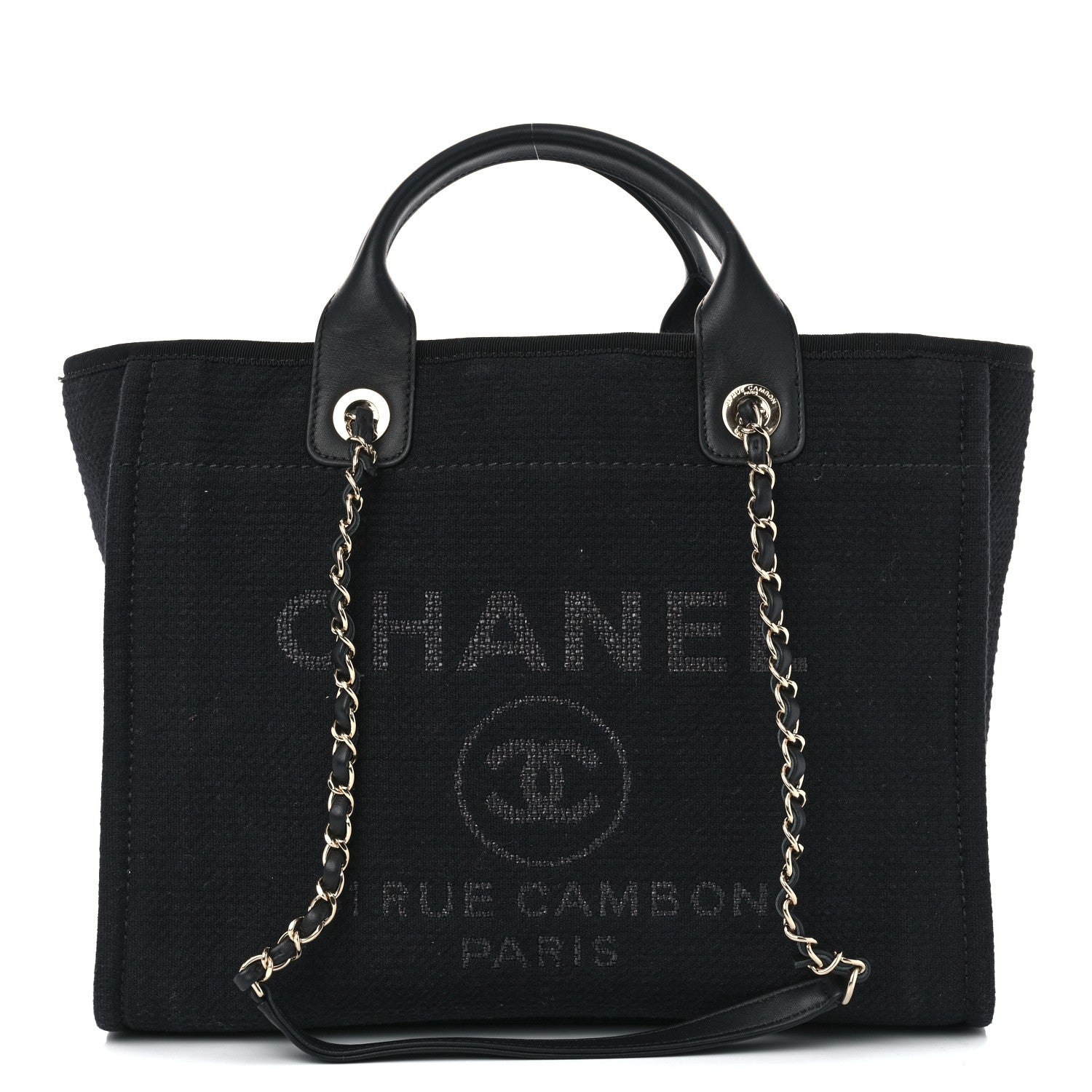 Chanel Mixed Fibers Medium Deauville Tote Black 1 of 12