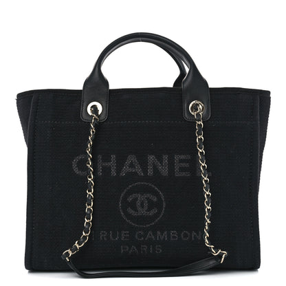 Chanel Mixed Fibers Medium Deauville Tote Black 1 of 12