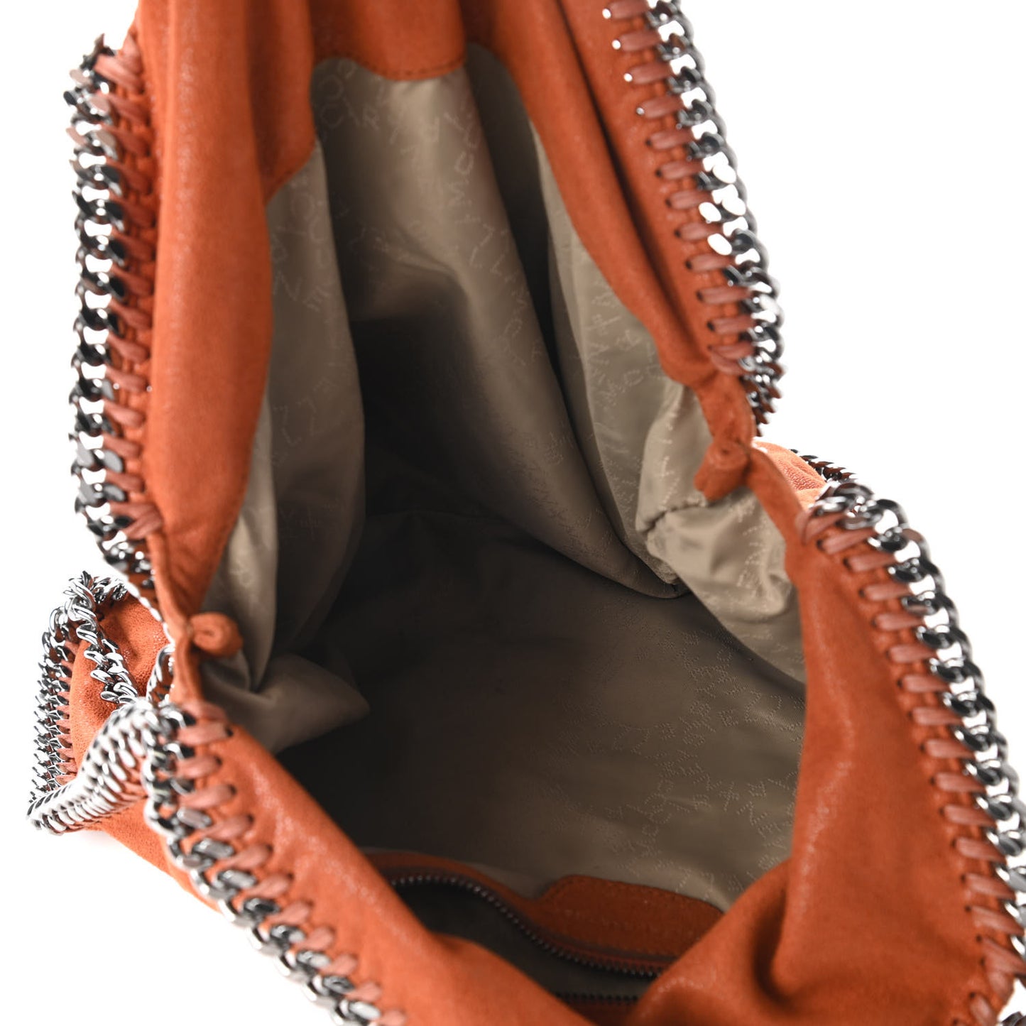 Shaggy Deer Small Falabella Fold Over Tote Brandy