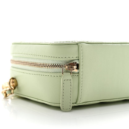 Chanel Lambskin Quilted CC Pearl Crush Camera Case Light Green 9 of 10
