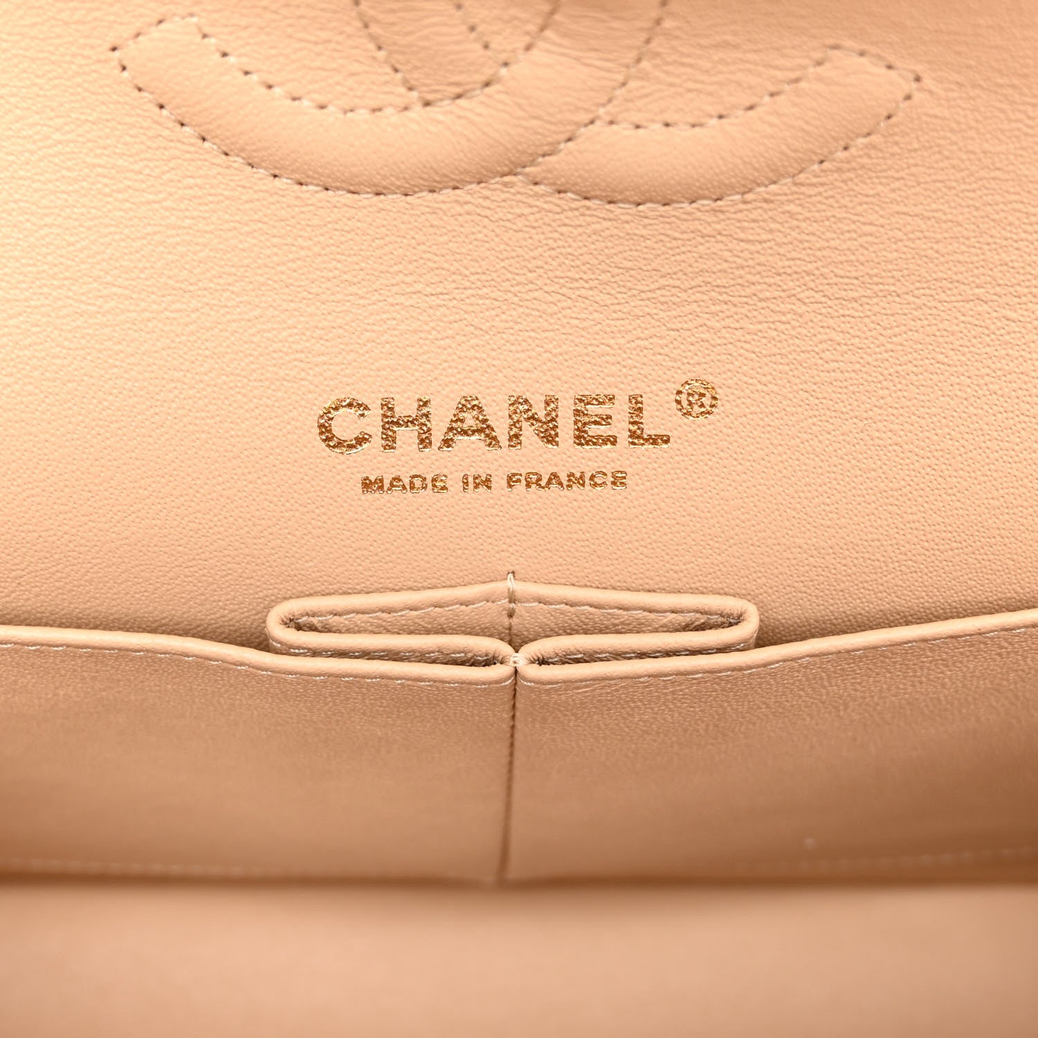 Chanel Caviar Quilted Medium Double Flap Beige 6 of 10