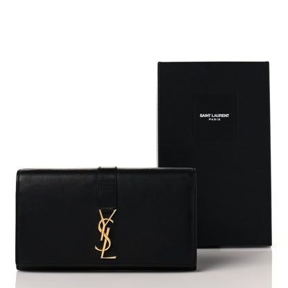 Saint Laurent Calfskin Monogram Large Flap Wallet Black 11 of 11
