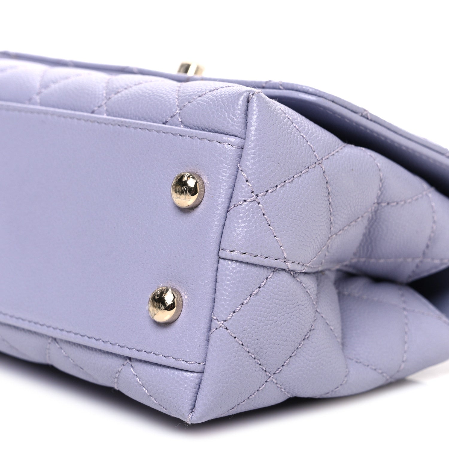 Chanel Caviar Quilted Extra Mini Coco Handle Flap Light Purple 10 of 10