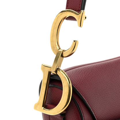 Christian Dior Grained Calfskin Saddle Bag Red 13 of 13