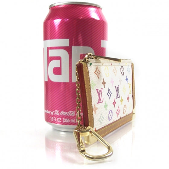 Monogram Multicolor Key Pouch White