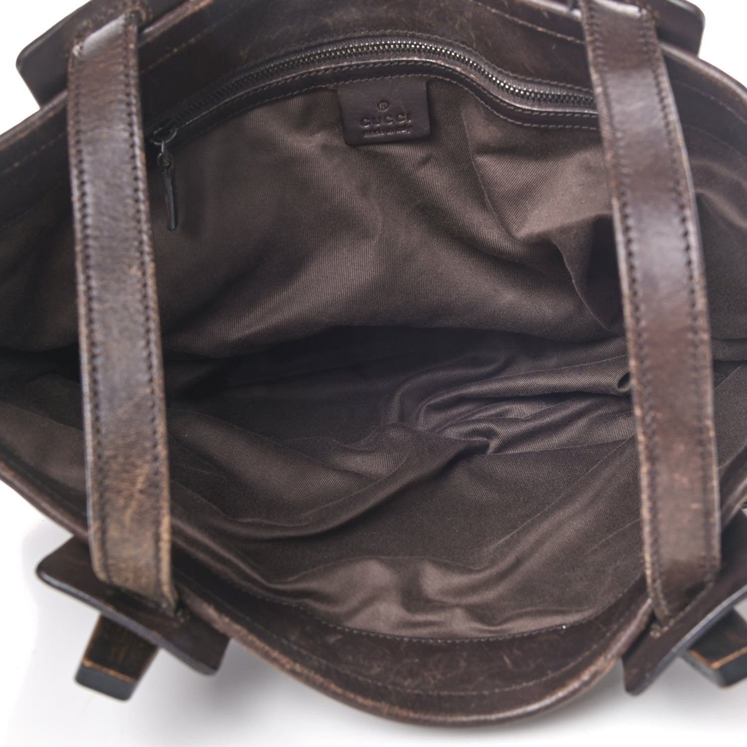 Gucci Monogram Canvas Tote Dark Brown 4 of 9