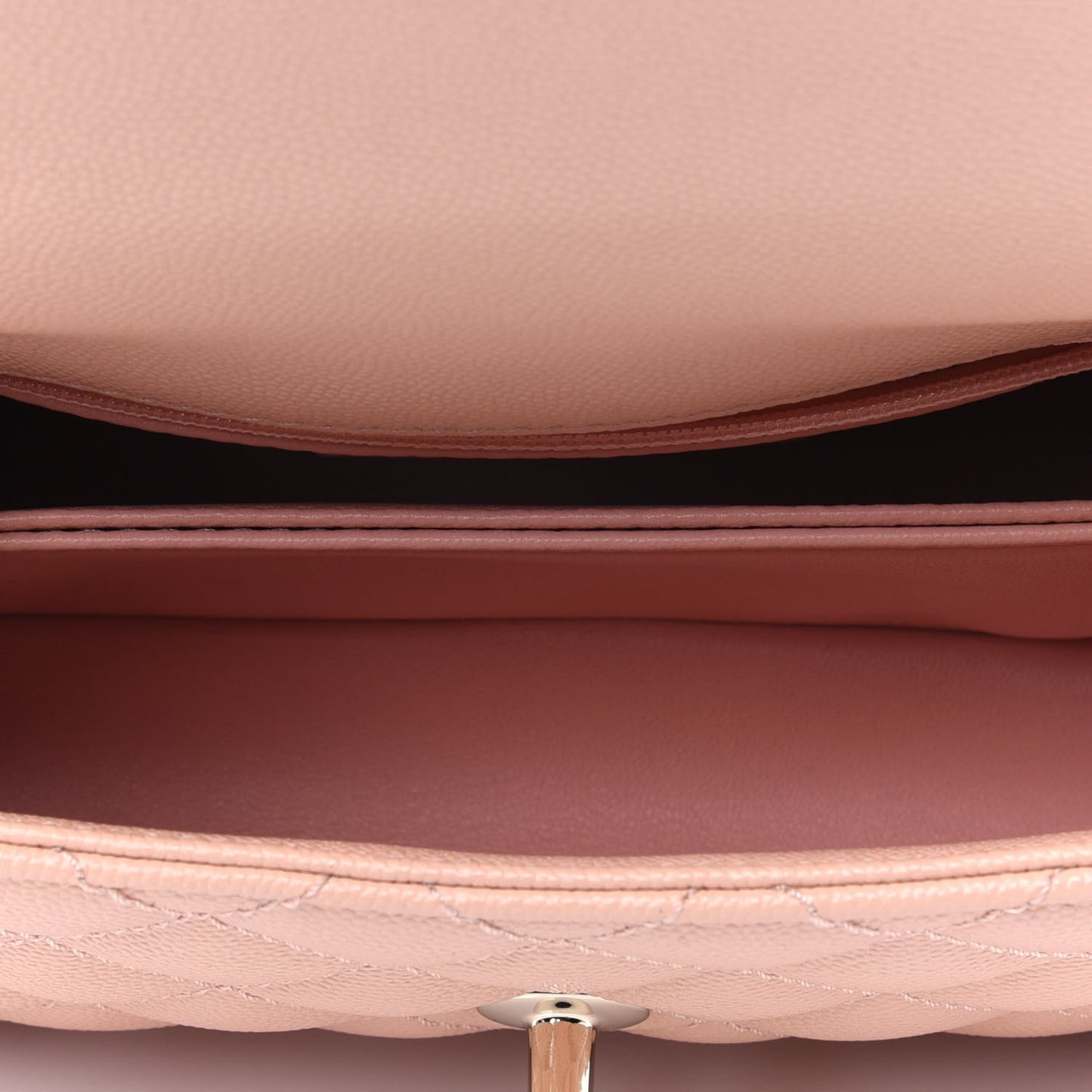 Caviar Quilted Mini Coco Handle Flap Light Pink