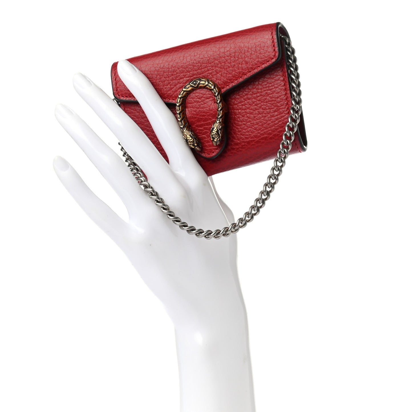 Calfskin Dionysus Coin Purse Hibiscus Red