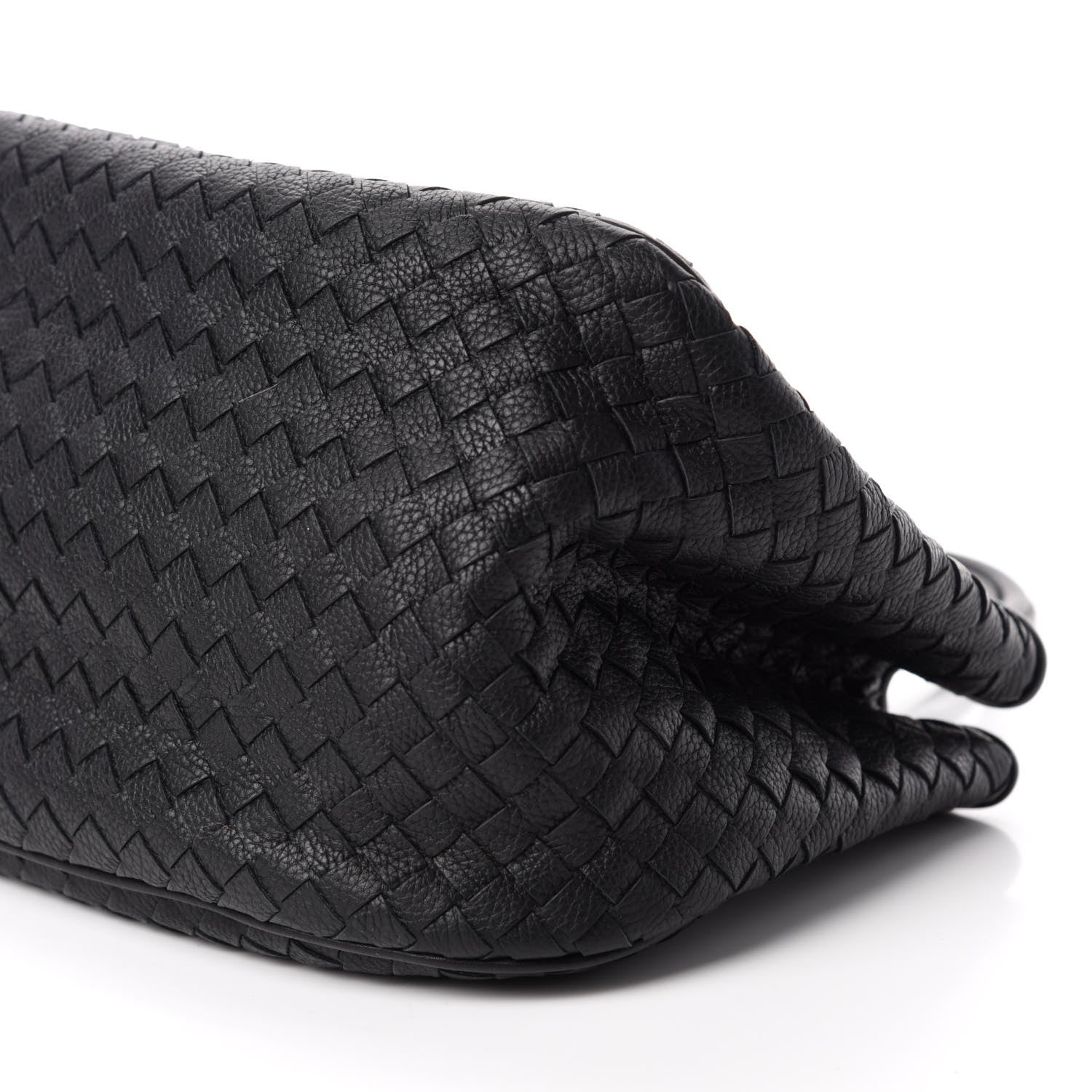 Bottega Veneta Grainy Calfskin Intrecciato Woven Tote Black 7 of 10