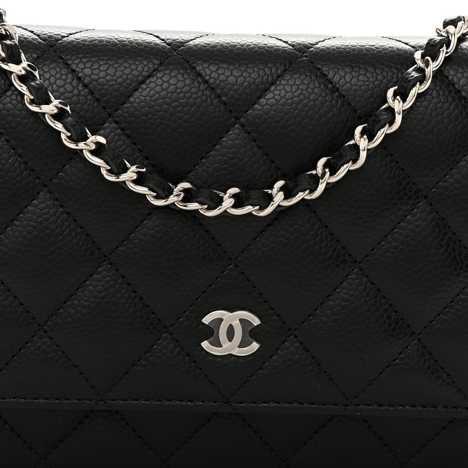 Chanel Caviar Quilted Wallet on Chain WOC Black 9 of 12