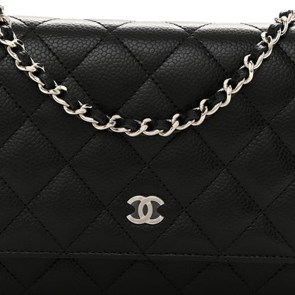 Chanel Caviar Quilted Wallet on Chain WOC Black 9 of 12