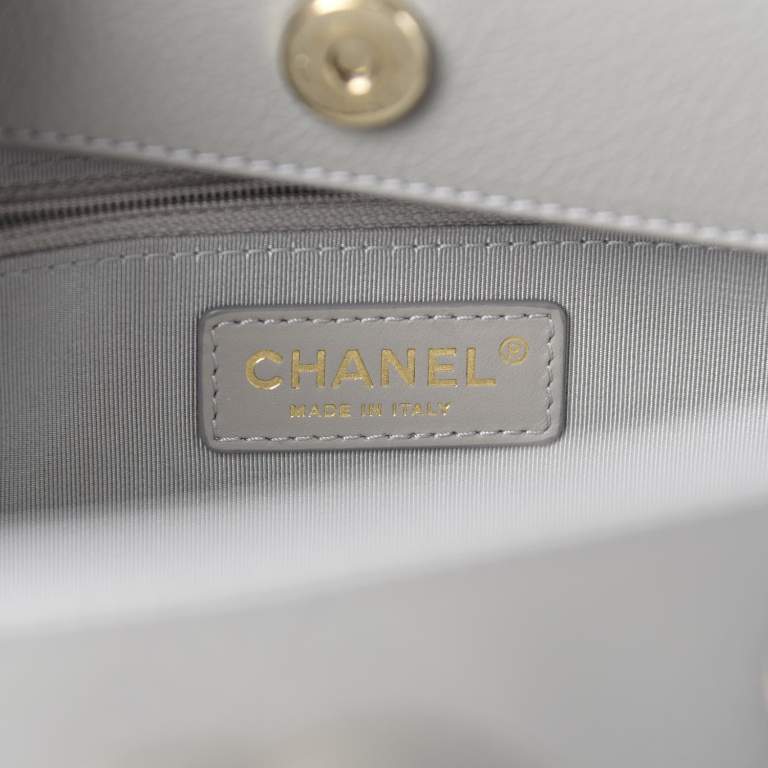 Chanel Bullskin Stitched Small Shopping Bag Grey 9 of 11