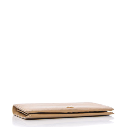 Chanel Grained Calfskin CC Button Yen Wallet Beige 4 of 13