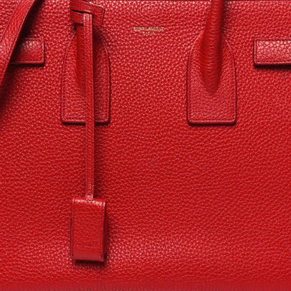 Saint Laurent Grained Calfskin Small Sac De Jour Lipstick Red 9 of 25