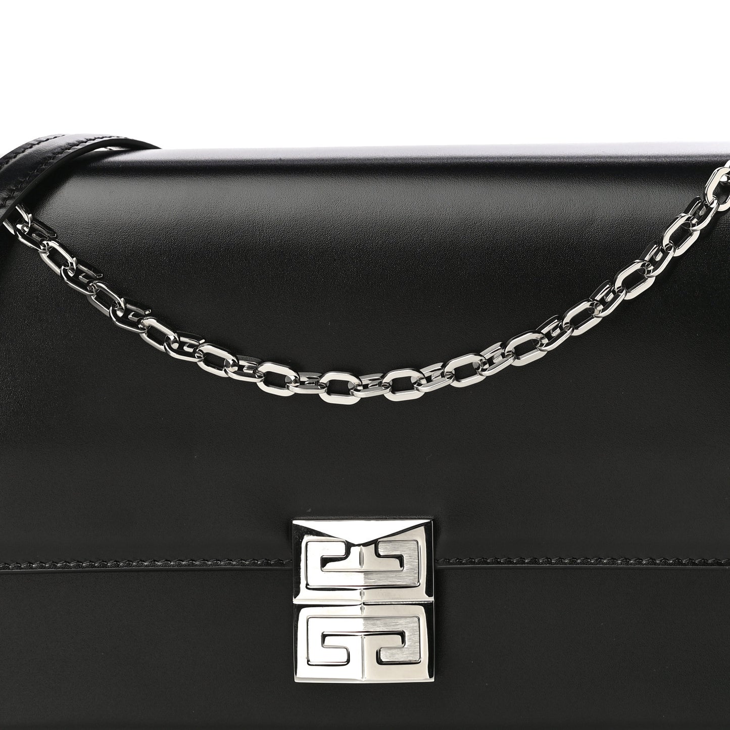 Calfskin Medium 4G Chain Shoulder Bag Black