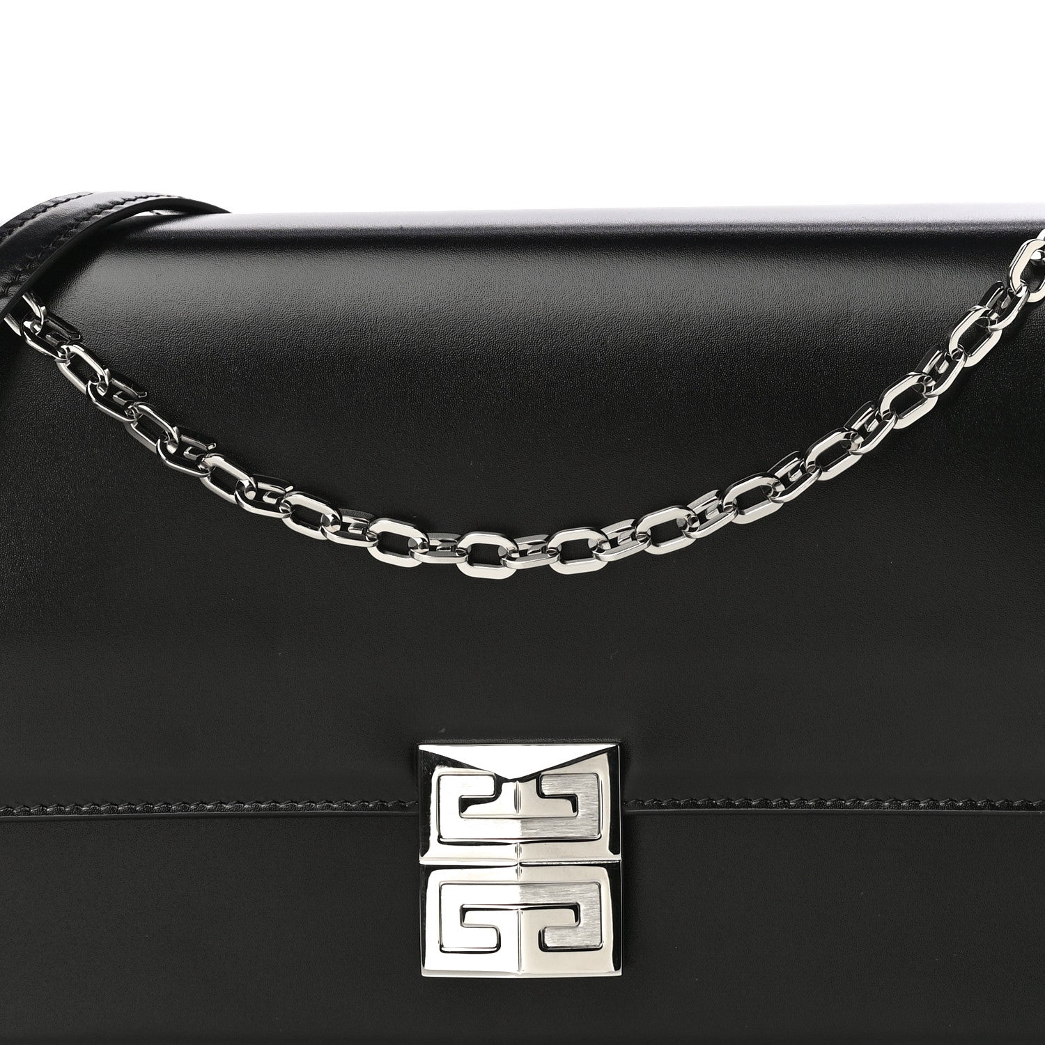 Givenchy Calfskin Medium 4G Chain Shoulder Bag Black 6 of 12