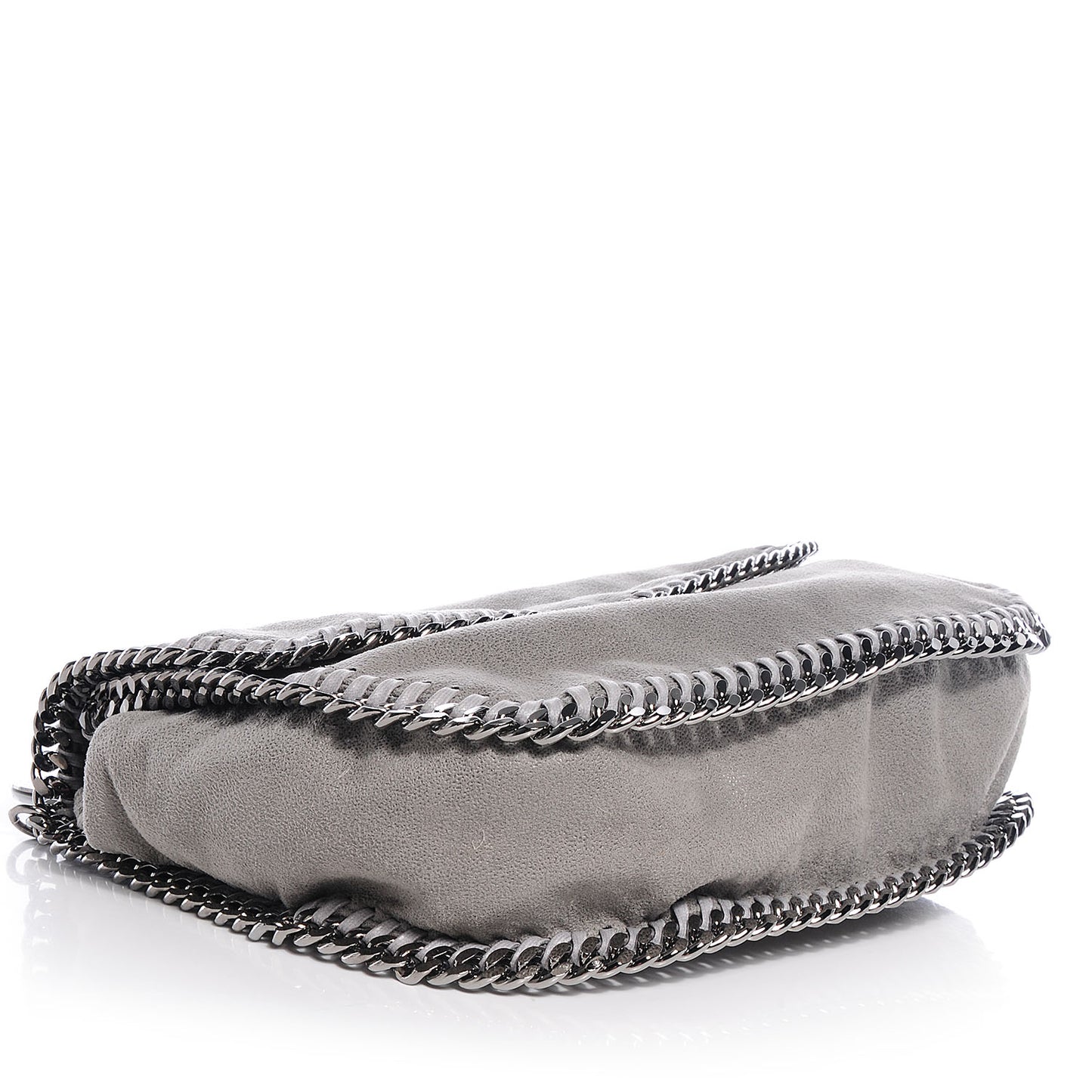 Faux Leather Shaggy Deer Falabella Shoulder Bag Grey