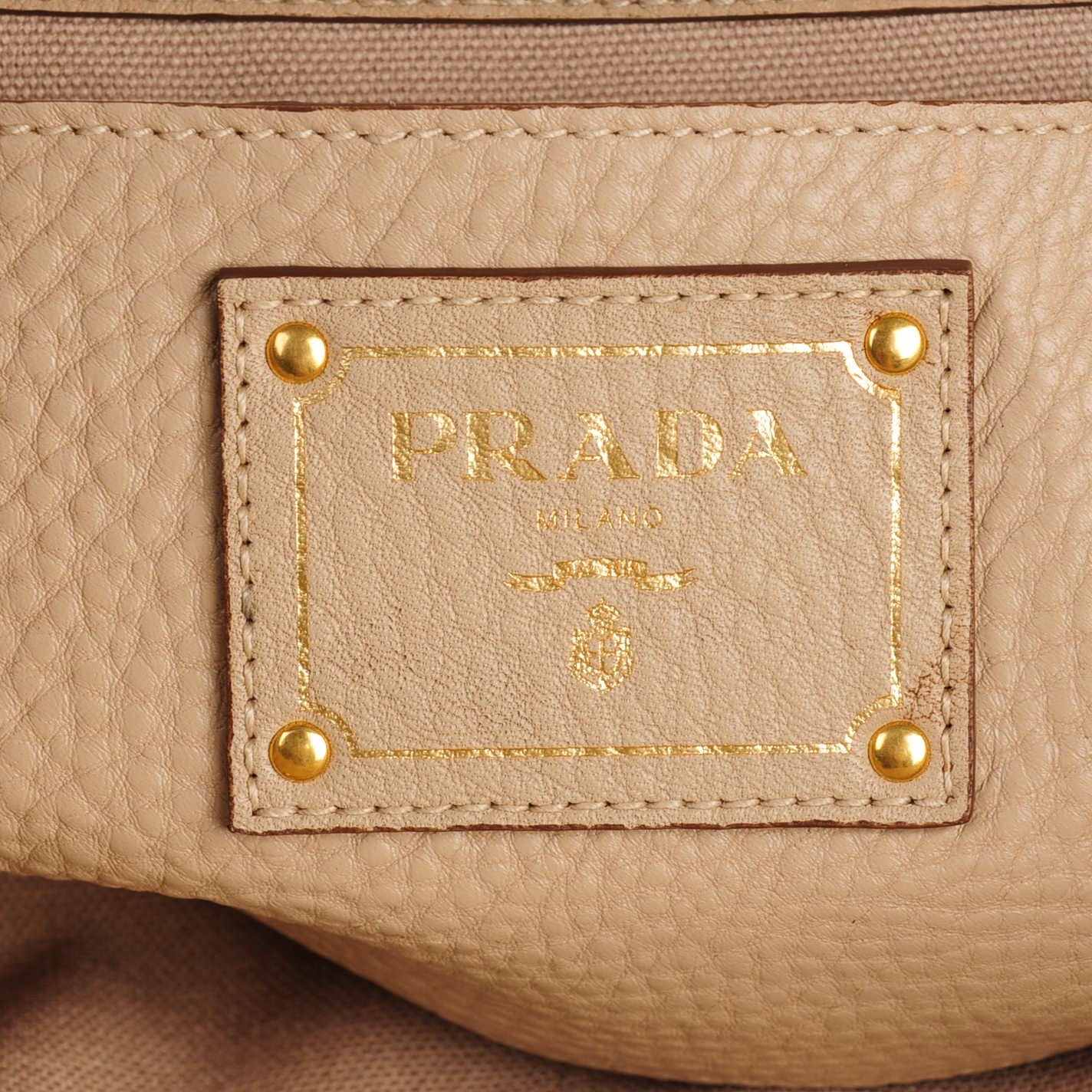Prada Vitello Daino Tote Sabbia 6 of 8